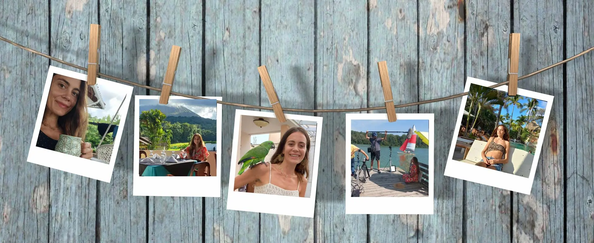 Fuenf Bilder des Lebens der Intuitionsexpertin "Jacqueline Le Saunier"