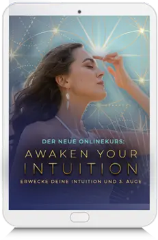 Tablet-Mockup des Online Intuitions Programms "Awaken your Intuition"