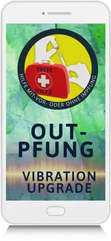 Smartphone-Mockup des Online Intuitions Programms "Outpfung"