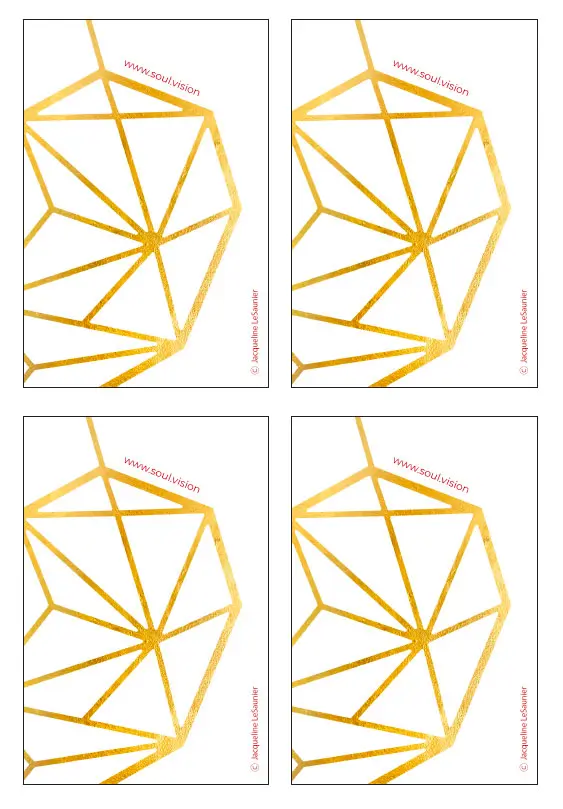 4 Karten des Orakel der Intuition - Kartenset: Rueckseite
