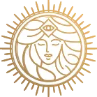 Intuitions-Symbol: Drittes Auge in Sonne